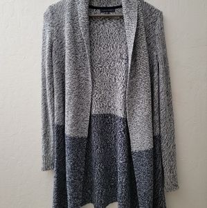 Tommy Hilfiger Women's Open Cardigan Sweater Two Tone Blue Sz XS